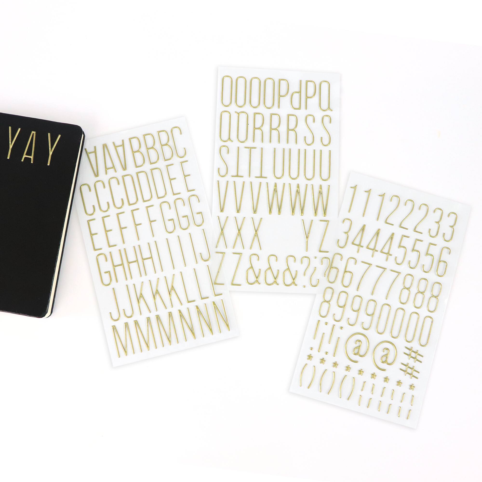 Gold Puffy Modern Alphabet Stickers by Recollections™